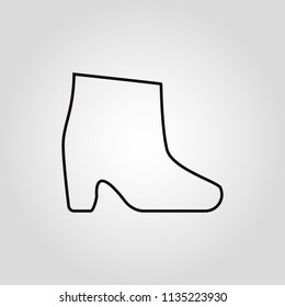 Women's boots isolated linear vector icon 