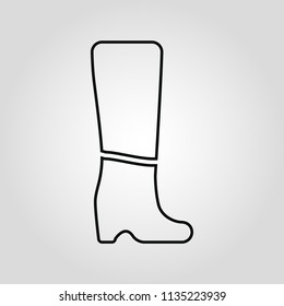 Women's boots isolated linear vector icon 