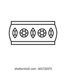 Women's bracelet linear icon. Thin line illustration. Contour symbol. Vector isolated outline drawing