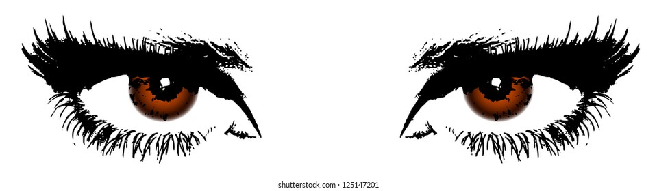 women's brown eyes