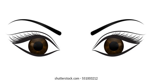 Women's brown eyes