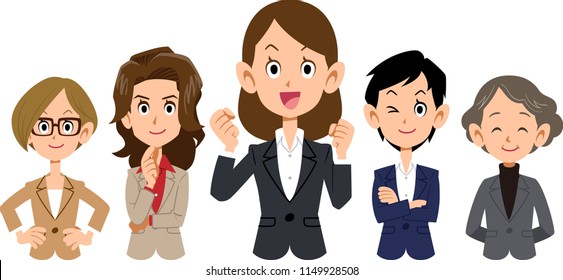 Women's business team