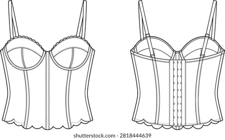 Women's bustier corset top