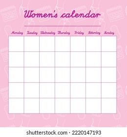 Planificación de la higiene íntima en el calendario femenino