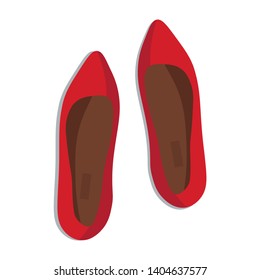 Womens classic Shoes on white background. Vector illustration