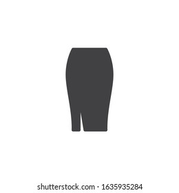 Women's clothes, skirt vector icon. filled flat sign for mobile concept and web design. Women skirt glyph icon. Symbol, logo illustration. Vector graphics