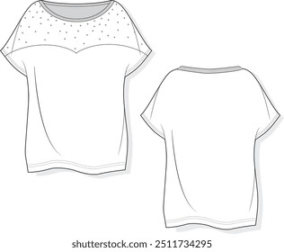 women's clothing design. women's blouse and pattern design.