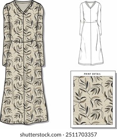 women's clothing design. women's dress and pattern design.