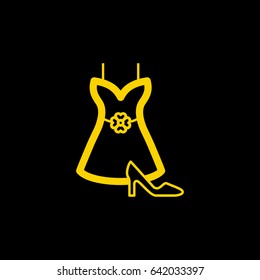 Women's clothing line vector icon