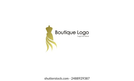 Damenbekleidung Logo Luxus Kleidung. Logo für Geschäft, Boutique, Modegeschäft, Modell, Einkaufen und Schönheit.