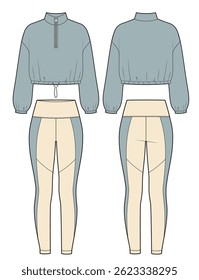 Women's clothing set of sweatshirt and leggings