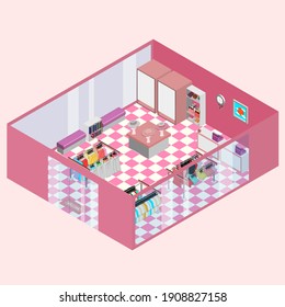 Women's clothing store Isometric view