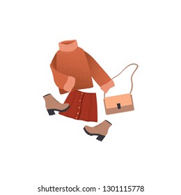 Women's clothing, vector, set