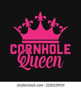 Womens Cornhole Queen Shirt - Corn Hole T-Shirt Funny Gift