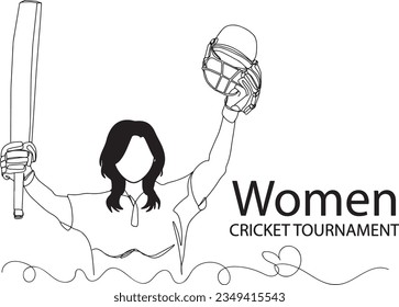 Women's Cricket Championship Winning Pose, Women's Cricket Championship Victory Pose,  Women's Cricket Logo Monogram Design, Female Batter, Cricket's Femme Fatale