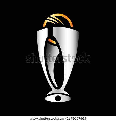 women's Cricket World Cup Trophy vector illustration.