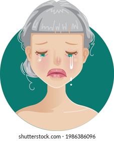 Womens crying disappointed girl has troubles.