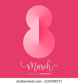 Women's Day, 8 march background. Minimal geometric design. Vector illustration.