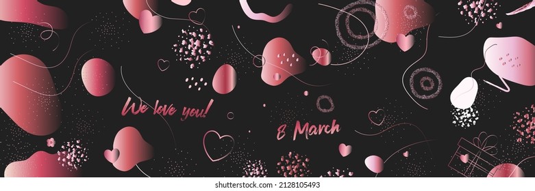Women's day 8 March background concept. 8 march background for promotion. sale offer, web page card. Women's day abstract texture pattern background for social media and email marketing.	