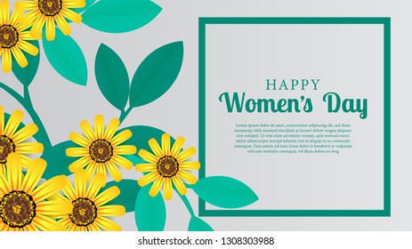women's day 8 march for greeting card with flower blossom at the spring season. 