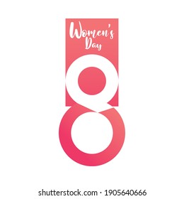 womens day, 8 march special celebration card white background vector illustration