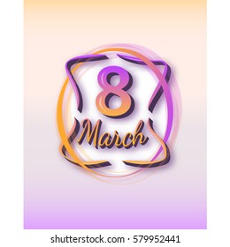 Women's day. 8 March. Vector illustration.