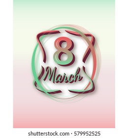 Women's day. 8 March. Vector illustration.
