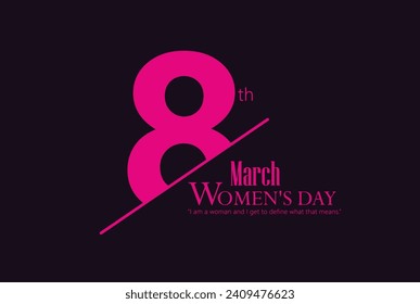 Women's Day 8th march vector illustration