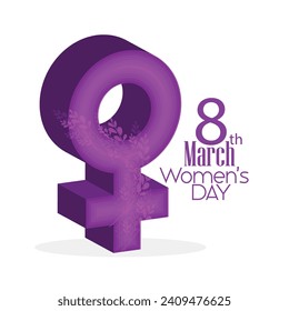 Women's Day 8th march vector illustration