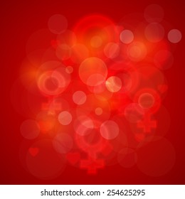 Women's Day Abstract Red Background