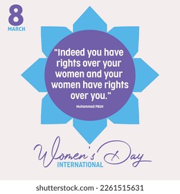 Women's Day Background Concept vector illustration