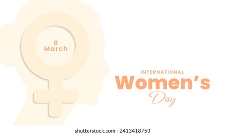 Women's day background design. International women's day banner, 8 march. vector illustration
