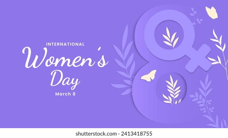 Women's day background design. International women's day banner, 8 march. vector illustration