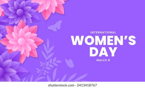 Women's day background design. International women's day banner, 8 march. vector illustration