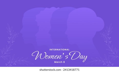 Women's day background design. International women's day banner, 8 march. vector illustration