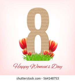 Women's day background. Happy woman's day. EPS10 vector
