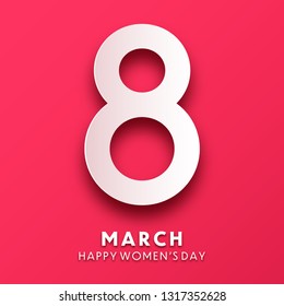 International Womens Day Poster 8 Number Stock Vector (Royalty Free ...