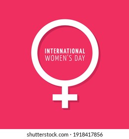 Women's day background with text. March 8 international holiday. Paper greeting card with number and date. Vector illustration.