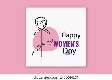 women's day banner design social media post