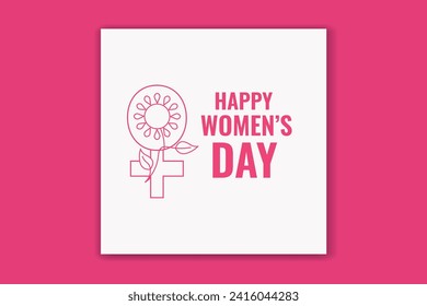 women's day banner design social media post