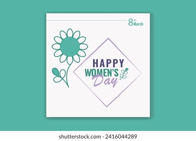 women's day banner design social media post