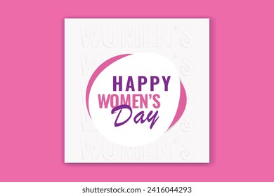 women's day banner design social media post