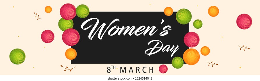 Women's Day Banner Design, Vector Illustration.