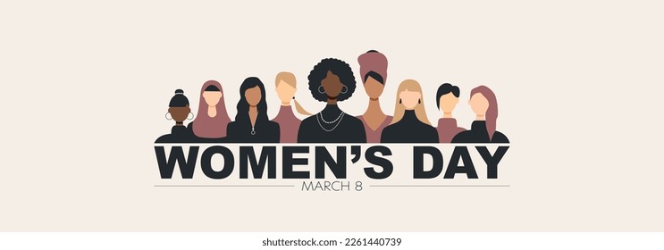 Women's Day banner. March 8.