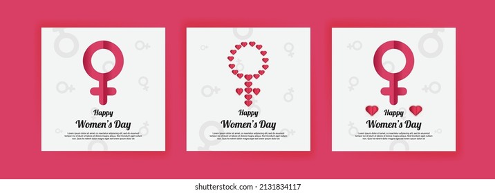 Women's Day Banner. Vector template for cards, posters, flyers and other users.