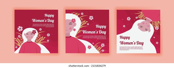 Women's Day Banner. Vector template for cards, posters, flyers and other users.