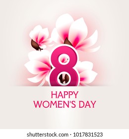 Womens day, beautiful pink background 