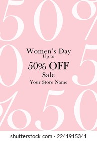 women's day big sale poster flyer social medai post design