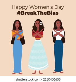 Women's Day Break The Bias Illustration