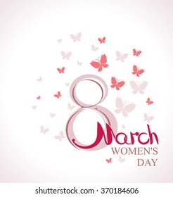 Women's Day card. 8 March.